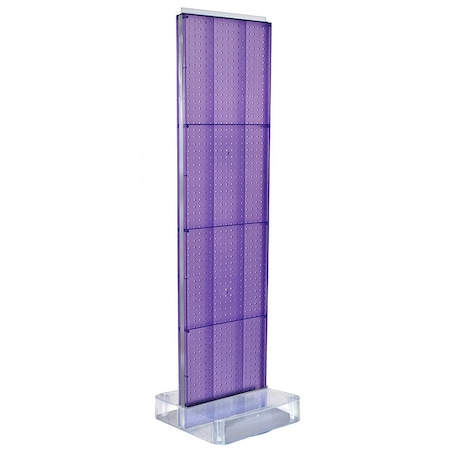 Azar Displays Two-Sided Pegboard Floor Display On a Square Studio Base 700770-PUR